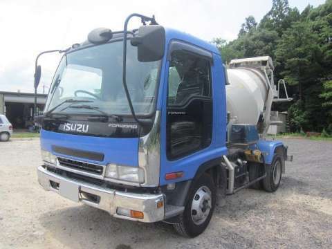 いすゞフォワードミキサー車（コンクリートミキサー）中型（4t）PB-FRR35C3S [写真01]