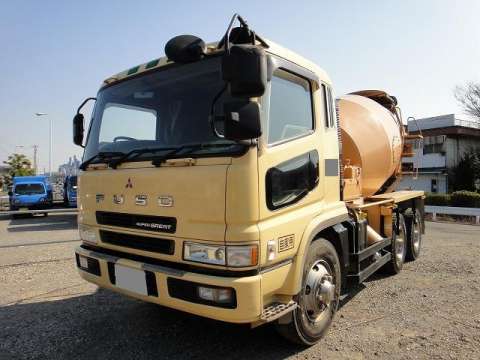 三菱ふそうスーパーグレートミキサー車（コンクリートミキサー）大型（10t）KC-FV515JXD [写真01]