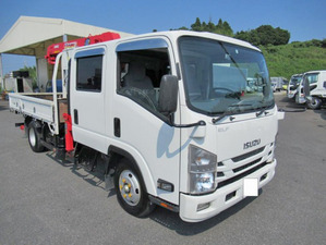 クレーン付き　エルフ　いすゞ　ダブルキャブ　Wキャブ　２トン　トラック　静岡 いすゞ エルフWキャブ 2.35t 4段クレーン ゲート付 AT ラジコンなし
