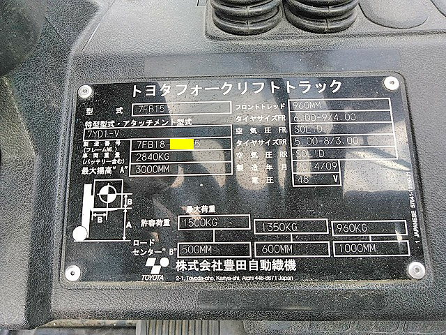 トヨタフォークリフト[写真16]