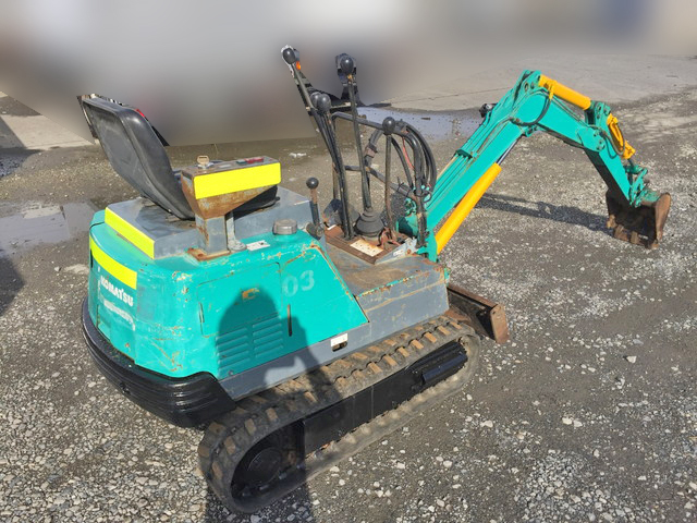 三重県発PC03 ミニバックホー 緑 コマツ PC03-2F ミニユンボ（ミニ油圧ショベル）~1t 中古重機・建機