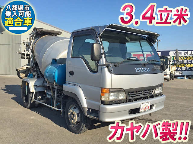 いすゞフォワードジャストンミキサー車（コンクリートミキサー）中型（4t）KK-NRR35C4 [写真01]