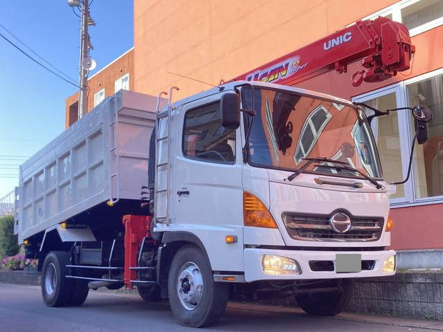 日野レンジャーダンプ・クレーン付2009年(平成21年)BKG-FD7JGYA