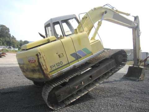 中古ユンボ（バックホー） 住友 兵庫・愛媛・京都 （SH120）（12,480kg